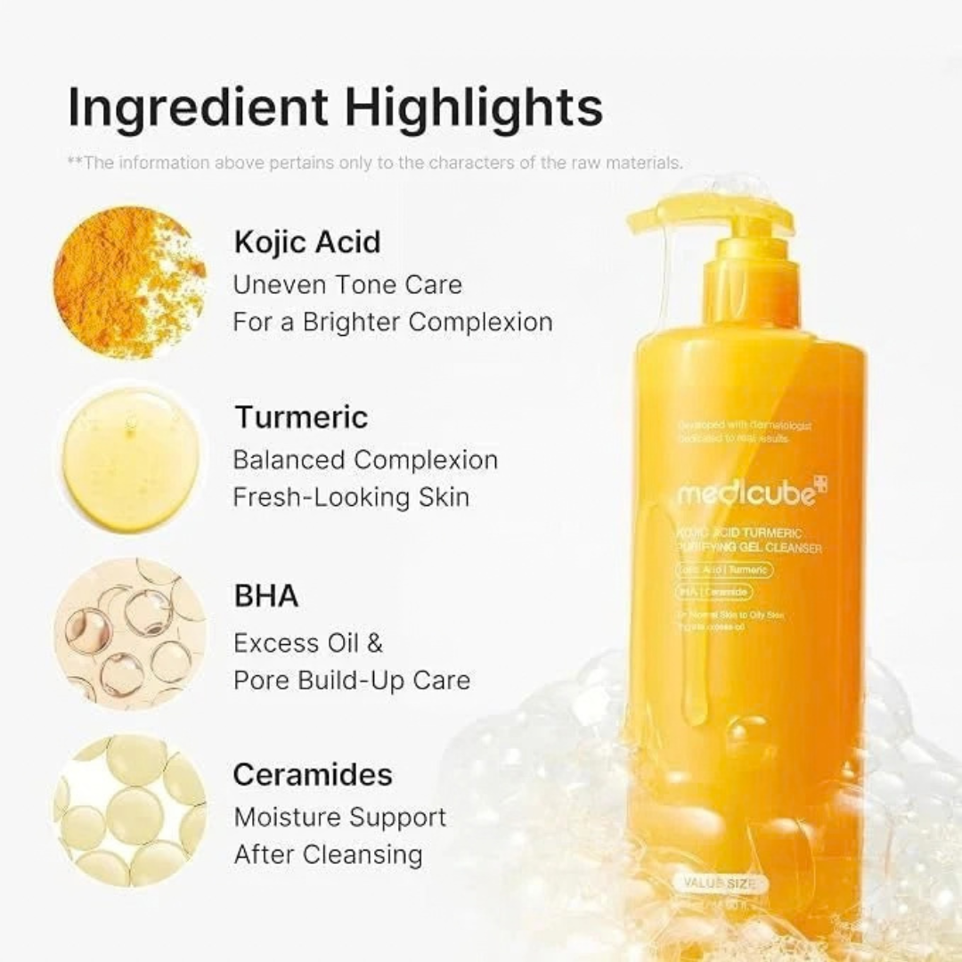 Kojic Acid Turmeric Gel To Foam Cleanser
