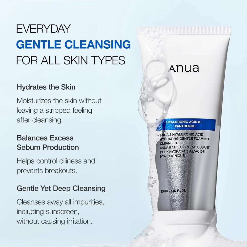 8 Hyaluronic Acid Hydrating Gentle Foaming Cleanser – K-Beauty Store
