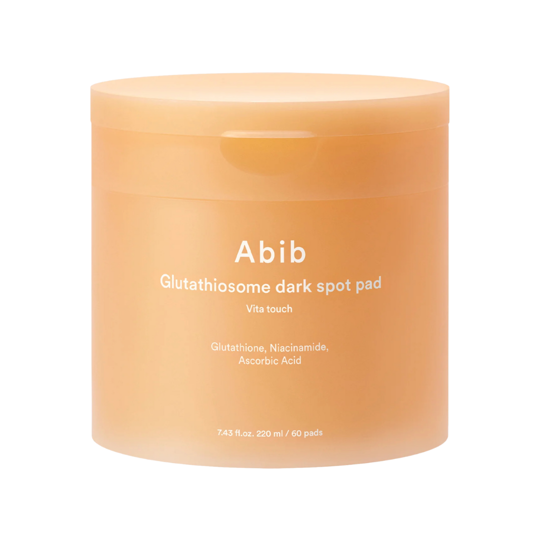glutathiosome vs glutathione Abib Dark Spot Pad Vita Touch 60pads 4.90 fl.oz A brightening serum enriched with vitamin C to help brighten dark spots and dull skin in three days APIEU Gluthatione Vita Tube Dark