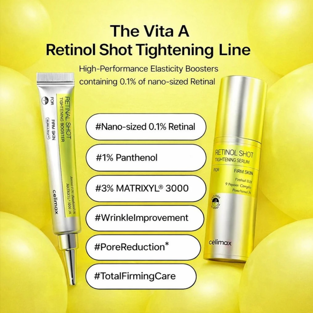 The Vita-A Retinol + Retinal Shot Tightening Serum & Booster Set