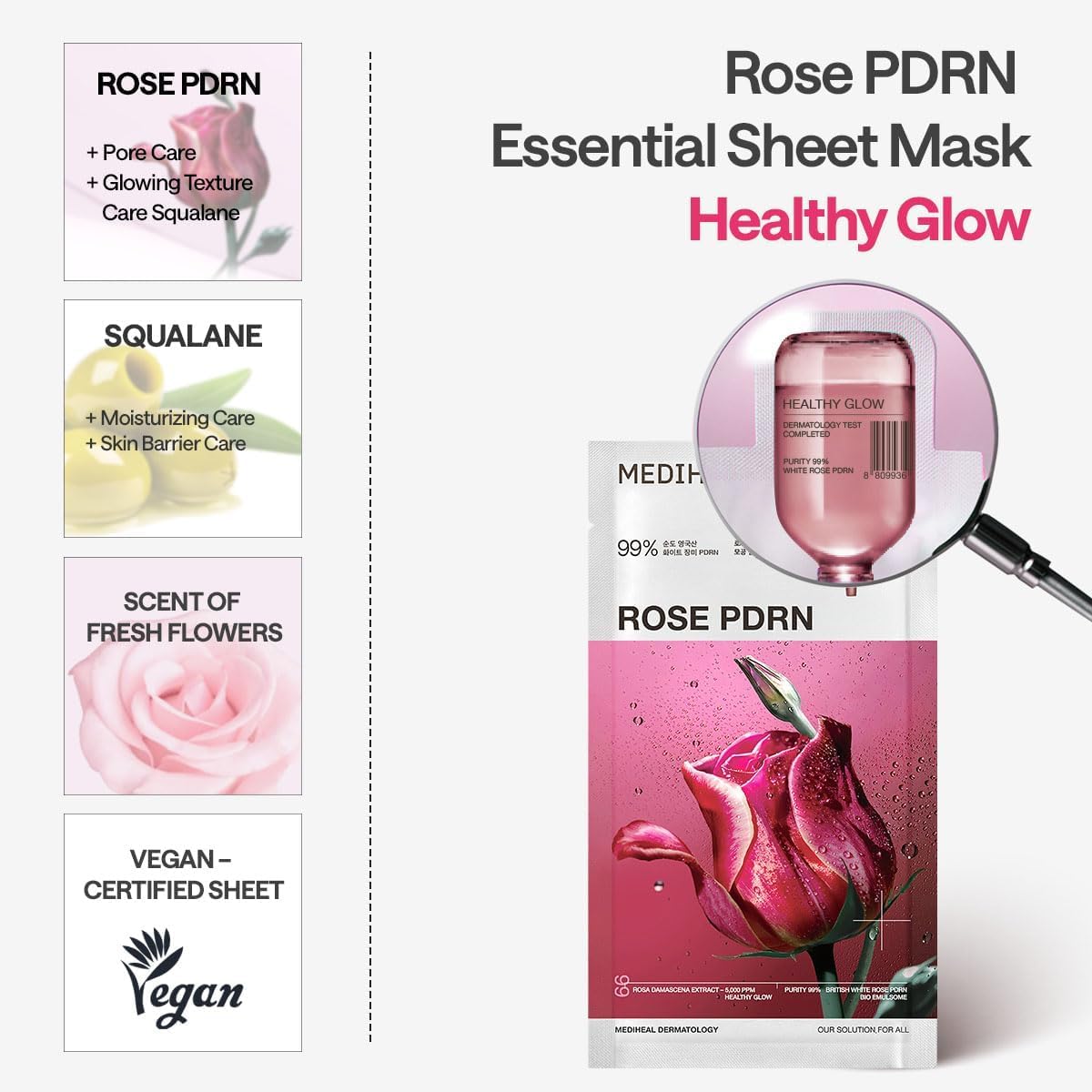 Rose PDRN Essential Mask Healthy Glow