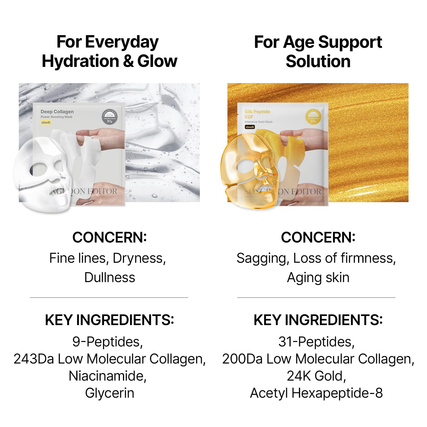 Silk Peptide EGF Gold Mask