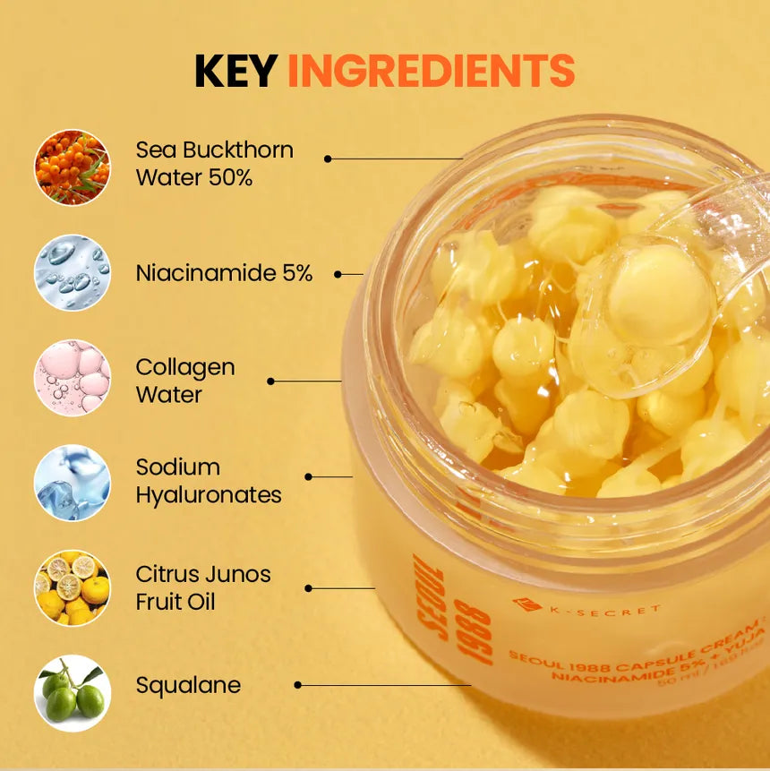 SEOUL 1988 Capsule Cream : Niacinamide 5% + Yuja